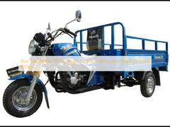 Blauwe Brandstofmotor 150CC Cargo Driewieler Met Ronde Koplamp Laadvermogen 800kg