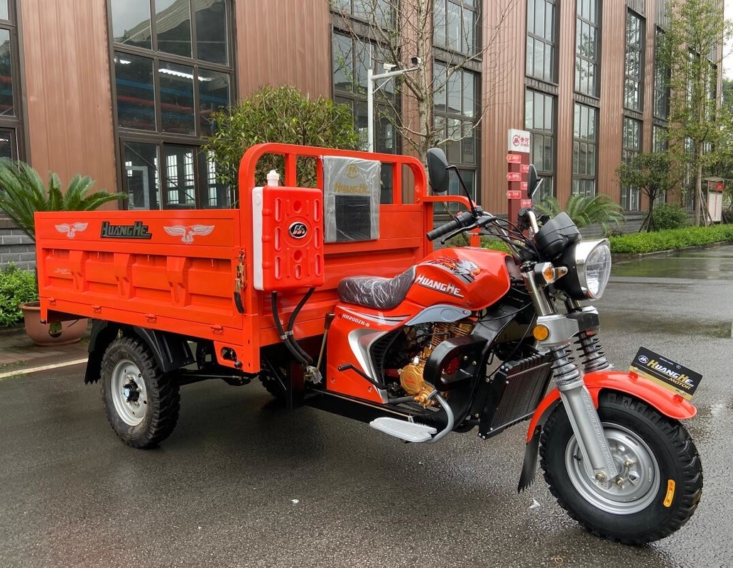 3 wielen vrachtmotor 200cc motor 2,0m vrachtdoos gemotoriseerde driewieler voor het laden van zware goederen