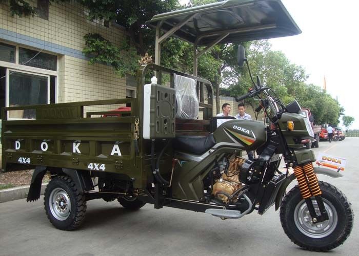 De schachtaandrijving motoriseerde de Chinese Motorfiets van de 3 Wiellading met Staalkader en Autoas