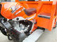 De oranje Chinese Motorfiets Met drie wielen van de 3 Speculantlading met Grote Voetsteun